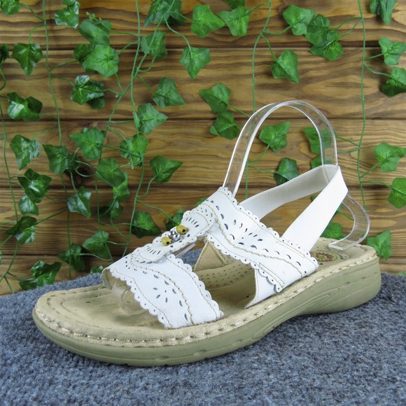 Earth Spirit Women Juniper Slingback White Leather Sz 8 Medium  Used 2025 - Picture 1 of 6